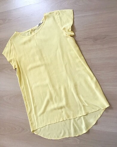 s Beden sarı Renk Viskon Kumaş Bluz