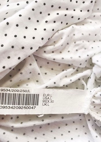 l Beden çeşitli Renk Zara Siyah Beyaz Puantiyeli Askılı Bluz