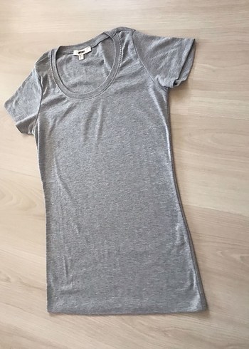 KOTON Gri Kadın Kısa Kollu Basic Tişört - Görsel 5