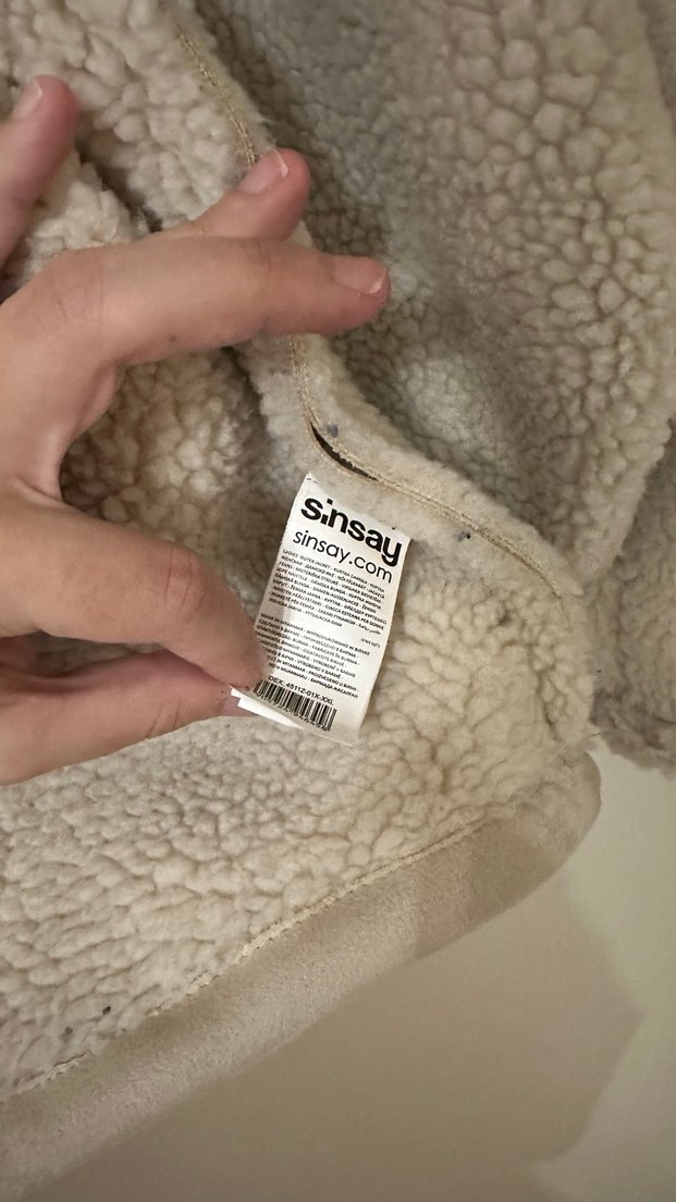 Sinsay Peluş Kruvaze Ceket - Görsel 4