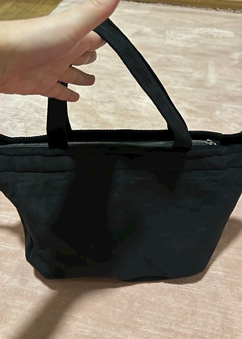 Siyah Kadın Fila Baskılı Günlük Tote Çanta - Görsel 6