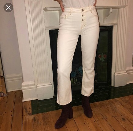 mango beyaz straight jean