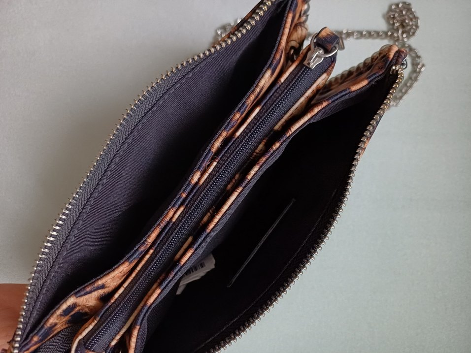 Zincir Detaylı Leopar Desenli Kadın Çanta Zara - Görsel 3