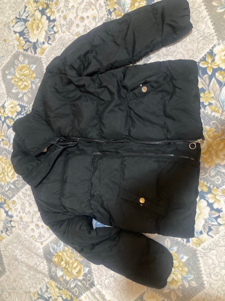 Siyah Şişme Kadın Kışlık Mont - Görsel 2