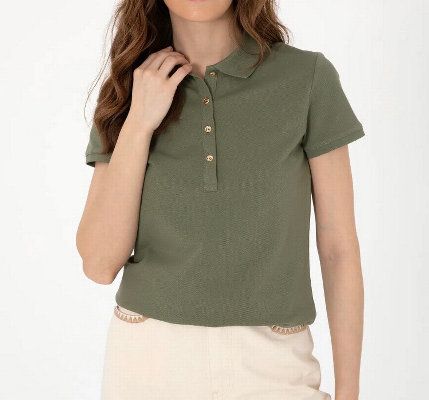 Pierre Cardin Haki Polo yaka tişört - Görsel 2