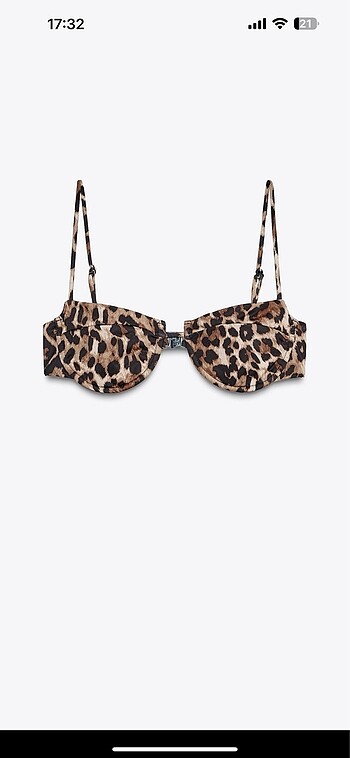 Zara leopar bikini üstü