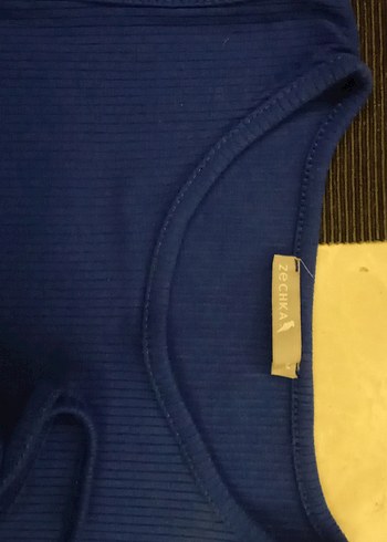 Diğer Kolsuz Mini Fit Mavi Hemşirelik Üstü