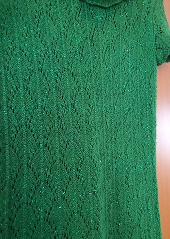 Nirvana Yeşil Bohem Örgü Midi Elbise - Görsel 10