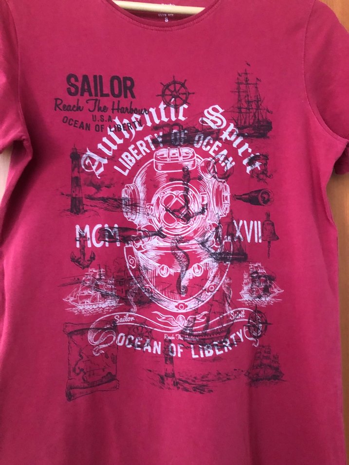 Defacto Bordo Baskılı Erkek Tişört - Görsel 2