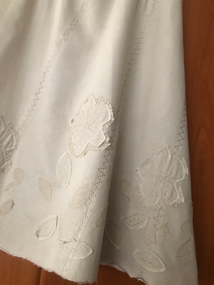 Ekru Çiçekli A Kesim bohem Midi Etek — görsel 2/8