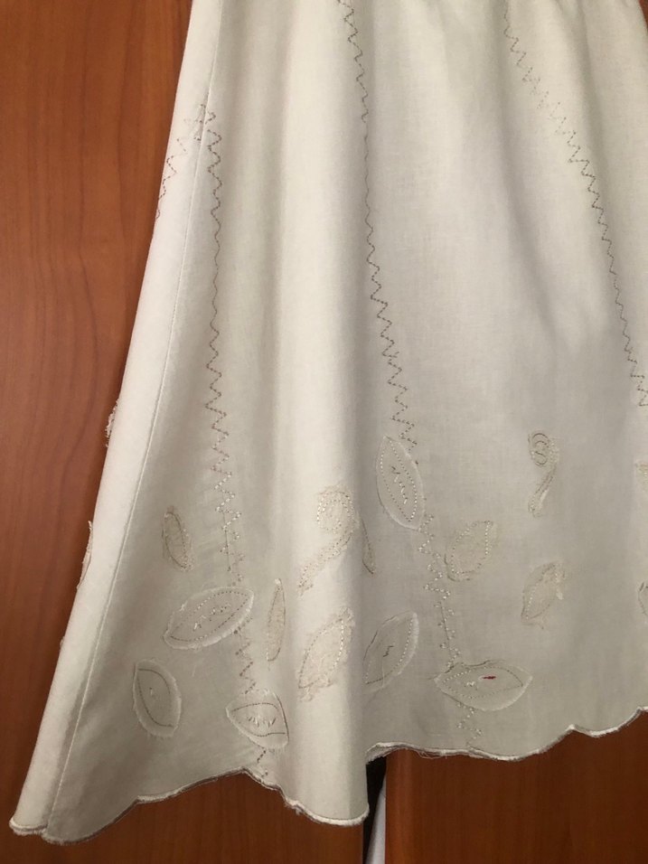 Ekru Çiçekli A Kesim bohem Midi Etek — görsel 4/8