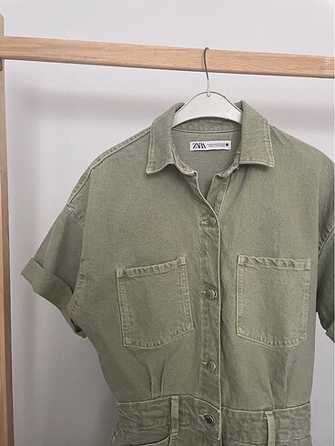 xs Beden Zara denim kısa tulum
