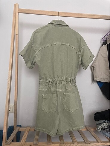 xs Beden yeşil Renk Zara denim kısa tulum