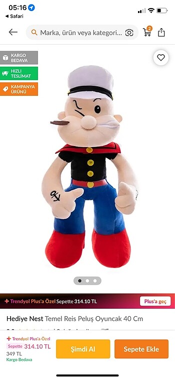 Temel Reis peluş oyuncak