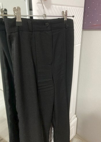 Siyah Kadın Kumaş Pantolon, Normal Boy, Regular Fit
