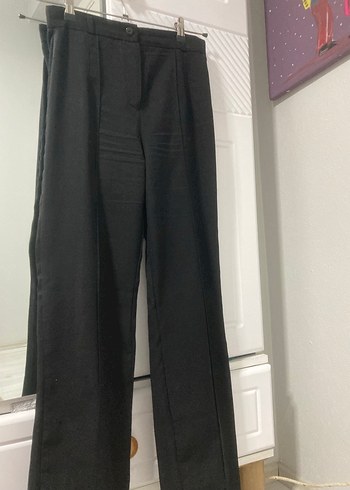 36 Beden siyah Renk Siyah Kadın Kumaş Pantolon, Normal Boy, Regular Fit