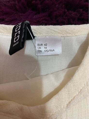 H&M kadın krem elbise
