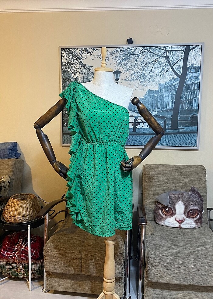 Tek omuz ???? elbise - Görsel 2