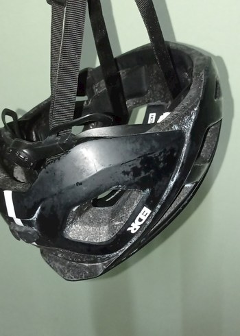 Siyah Biker Tarzı Bisiklet Kaskı Velcro - Görsel 3