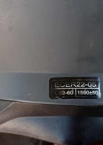 Gri Metal Kaplamalı Kask, Tokalı - Görsel 9