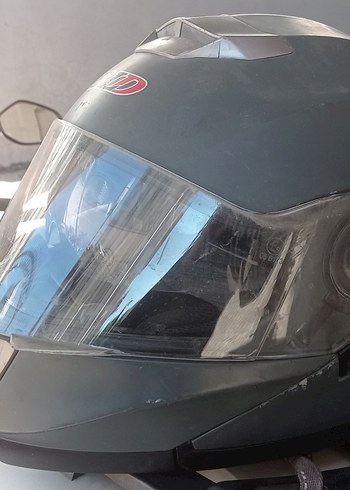 Gri Metal Kaplamalı Kask, Tokalı - Görsel 2