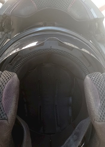 Gri Metal Kaplamalı Kask, Tokalı - Görsel 5