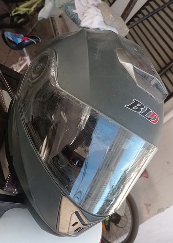 Gri Metal Kaplamalı Kask, Tokalı - Görsel 8