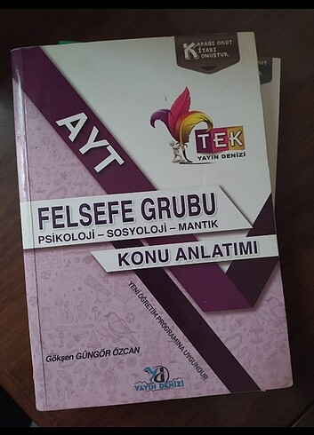 Diğer Tyt ayt tek yayın denizi felsefe kitap ek kitabı konu anlatımlı