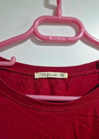 Kırmızı Uzun Kollu Pamuklu Bluz - Görsel 2