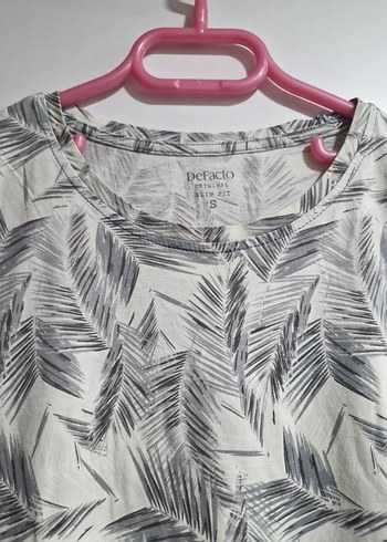 Gri Baskılı Kısa Kollu Unisex Tişört - Görsel 2