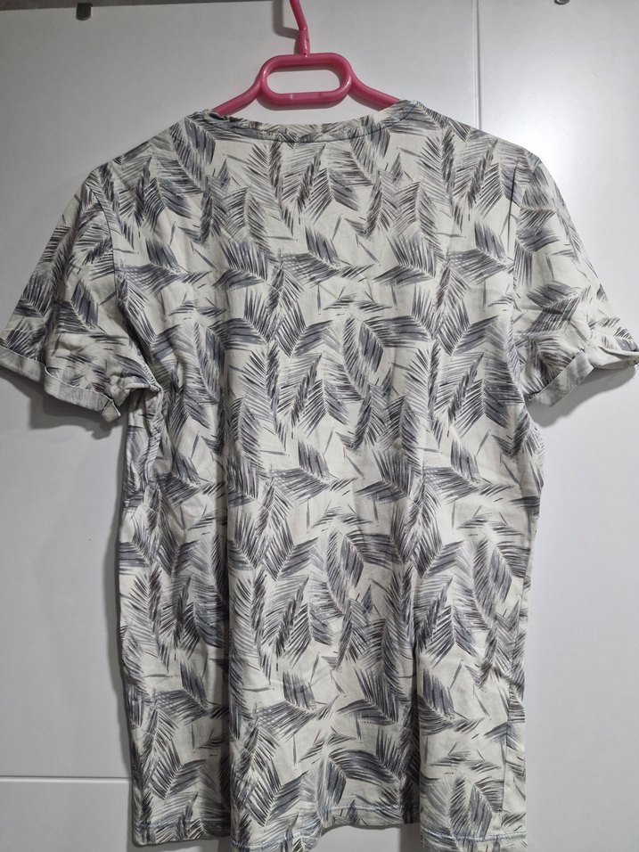 Gri Baskılı Kısa Kollu Unisex Tişört - Görsel 3