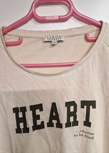 Bej Pamuklu Kısa Kollu Kadın Tişört - Görsel 2