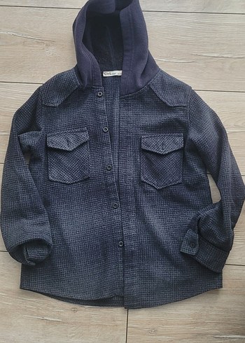 Düğmeli lacivert Erkek Çocuk gomlek - Görsel 3