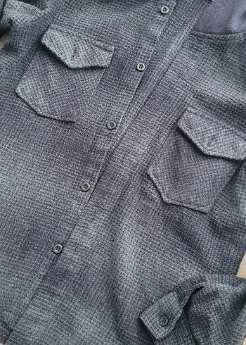 Düğmeli lacivert Erkek Çocuk gomlek - Görsel 2
