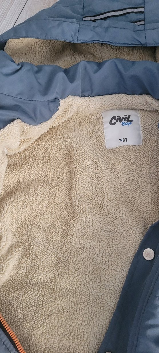 Kürk Detaylı Kapüşonlu Erkek Çocuk Mont - Görsel 3