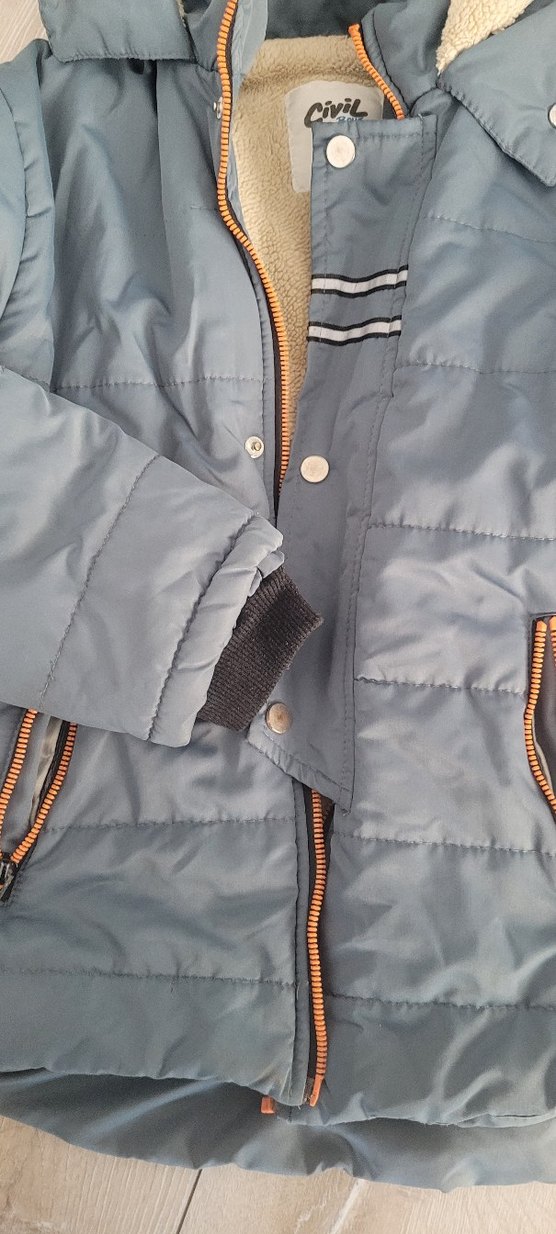 Kürk Detaylı Kapüşonlu Erkek Çocuk Mont - Görsel 2