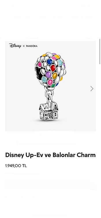 Disney up ev balon Charm