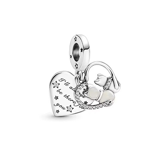 Kediler ve kalp charm