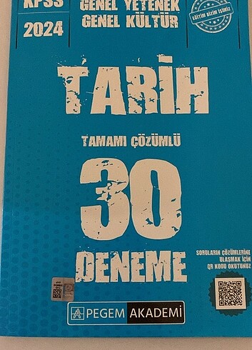 Tarih 30lu deneme pegemakademi