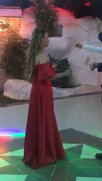 Diğer Balon kol saten abiye