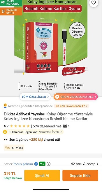  Dikkat atölyesi kolay İngilizce kitabı