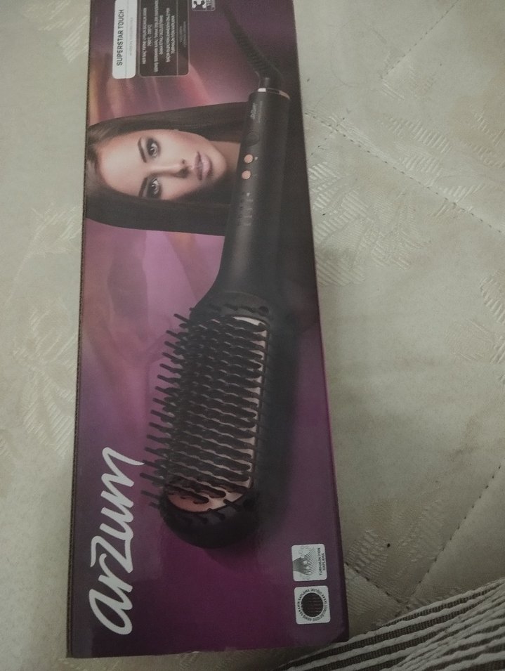 Siyah Saç Düzleştirici Fırça - Görsel 3