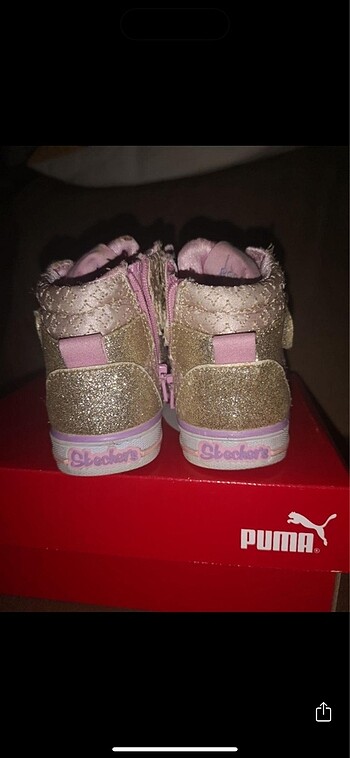 20 Beden altın Renk Skechers ışıklı bot