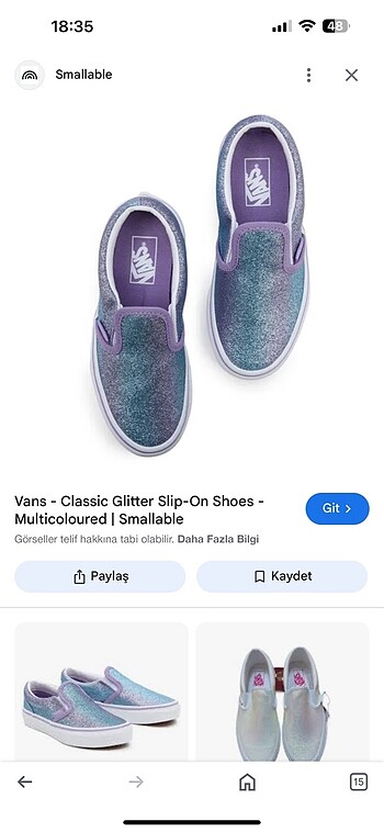 29 Beden Vans simli lila mavi unicorn