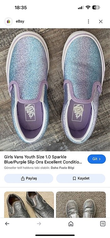 Vans Vans simli lila mavi unicorn