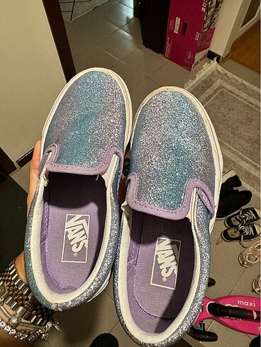 Vans simli lila mavi unicorn