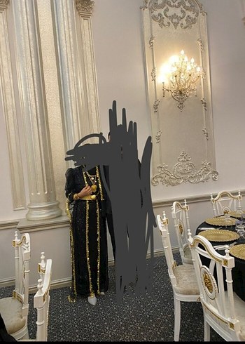 2K Diger Siyah Uzun Kollu Halter Yaka Kadın Henna Elbise