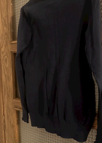 Düğmeli  lacivert Kadın Hırka - Görsel 4