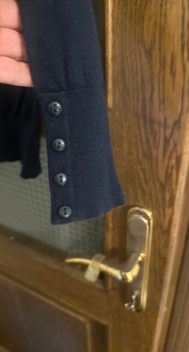 Düğmeli  lacivert Kadın Hırka - Görsel 2