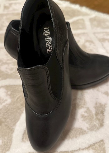 Kadın Siyah Platform Topuklu Deri Bot - Görsel 4